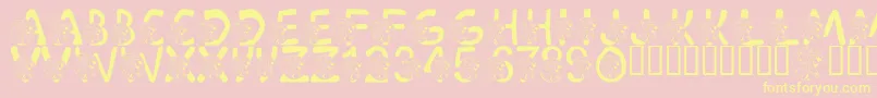 LmsScoobyDoobyDoo Font – Yellow Fonts on Pink Background