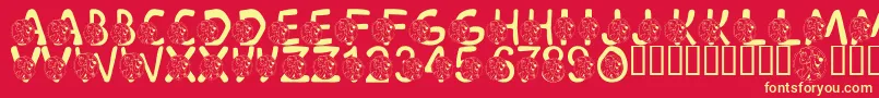 LmsScoobyDoobyDoo Font – Yellow Fonts on Red Background