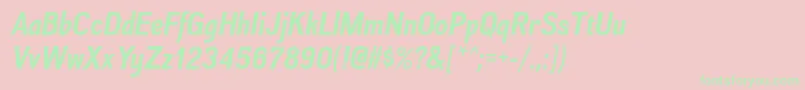 AkazanBolditalic Font – Green Fonts on Pink Background