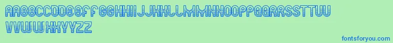 ReadySteadyGo Font – Blue Fonts on Green Background