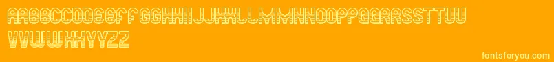 ReadySteadyGo Font – Yellow Fonts on Orange Background