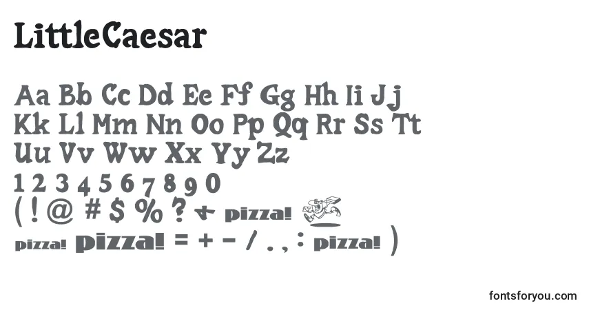 Schriftart LittleCaesar – Alphabet, Zahlen, spezielle Symbole