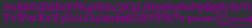 Fonte LittleCaesar – fontes roxas em um fundo preto
