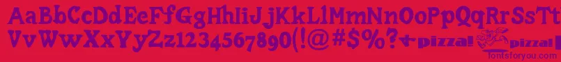 More about LittleCaesar Font LittleCaesar Font – Purple Fonts on Red Background