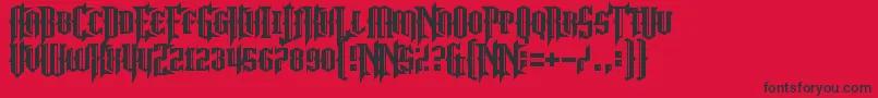 NoMoreJustice Font – Black Fonts on Red Background