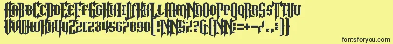 NoMoreJustice Font – Black Fonts on Yellow Background