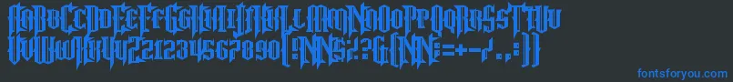 NoMoreJustice Font – Blue Fonts on Black Background