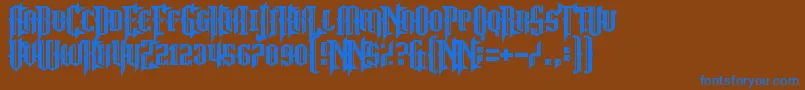 NoMoreJustice Font – Blue Fonts on Brown Background