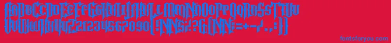 NoMoreJustice Font – Blue Fonts on Red Background