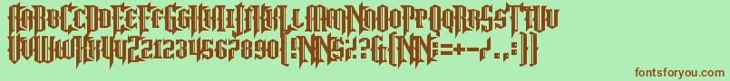 NoMoreJustice Font – Brown Fonts on Green Background