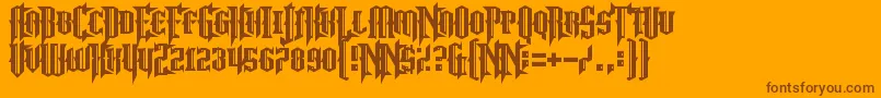 NoMoreJustice Font – Brown Fonts on Orange Background