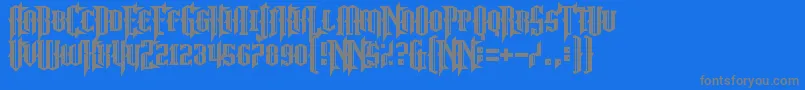 NoMoreJustice Font – Gray Fonts on Blue Background