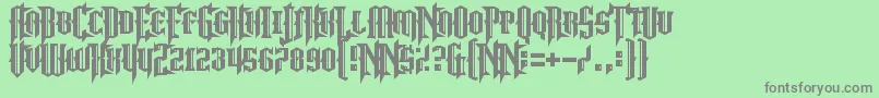 NoMoreJustice Font – Gray Fonts on Green Background