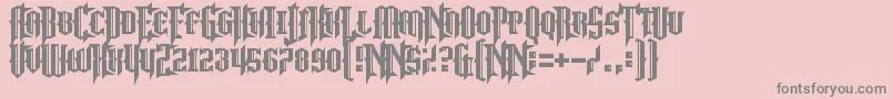 NoMoreJustice Font – Gray Fonts on Pink Background