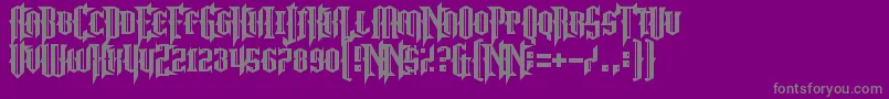 NoMoreJustice Font – Gray Fonts on Purple Background