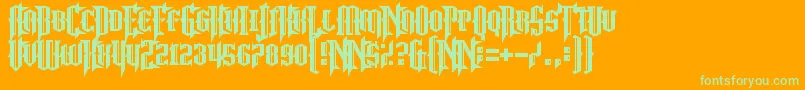 NoMoreJustice Font – Green Fonts on Orange Background