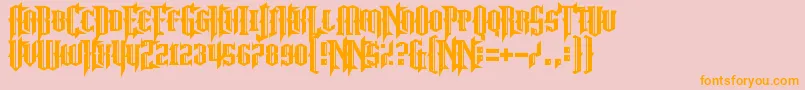 NoMoreJustice Font – Orange Fonts on Pink Background