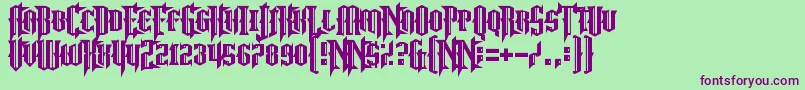 NoMoreJustice Font – Purple Fonts on Green Background