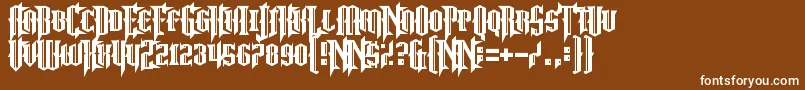 NoMoreJustice Font – White Fonts on Brown Background