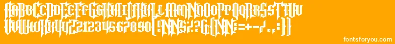 NoMoreJustice Font – White Fonts on Orange Background