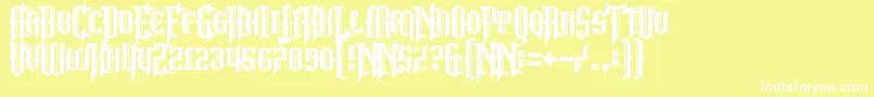 NoMoreJustice Font – White Fonts on Yellow Background