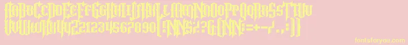 NoMoreJustice Font – Yellow Fonts on Pink Background