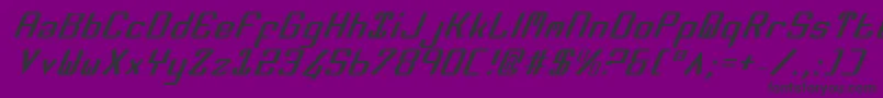 ZeeLanceItalic Font – Black Fonts on Purple Background