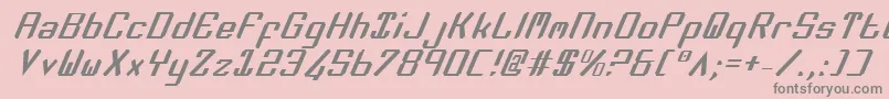ZeeLanceItalic-Schriftart – Graue Schriften auf rosa Hintergrund