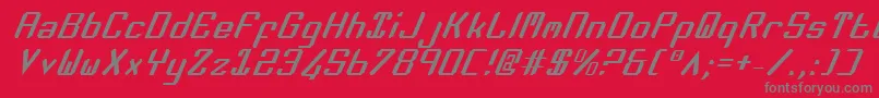 ZeeLanceItalic Font – Gray Fonts on Red Background