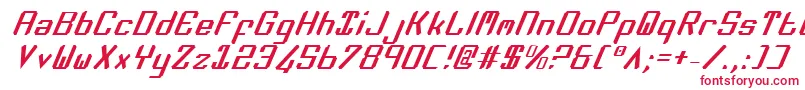 フォントZeeLanceItalic – 白い背景に赤い文字