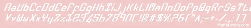 ZeeLanceItalic Font – White Fonts on Pink Background