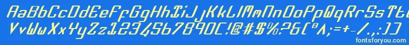 Шрифт ZeeLanceItalic – жёлтые шрифты на синем фоне