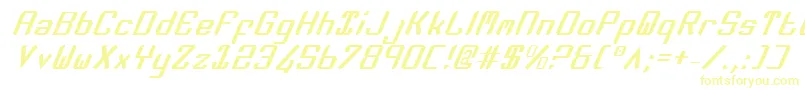 ZeeLanceItalic Font – Yellow Fonts on White Background