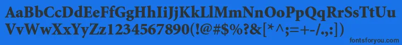 MinionstdBlack Font – Black Fonts on Blue Background