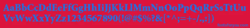 MinionstdBlack Font – Blue Fonts on Red Background