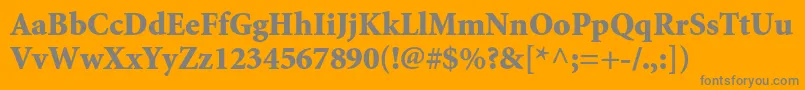 MinionstdBlack Font – Gray Fonts on Orange Background
