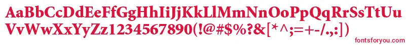 MinionstdBlack Font – Red Fonts on White Background