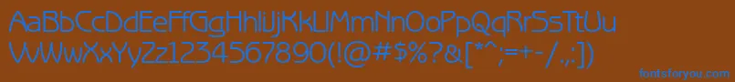 Czcionka BenguiatgothiccttRegular – niebieskie czcionki na brązowym tle