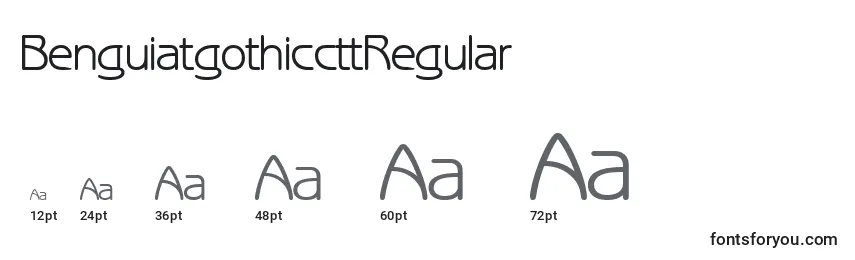 Размеры шрифта BenguiatgothiccttRegular
