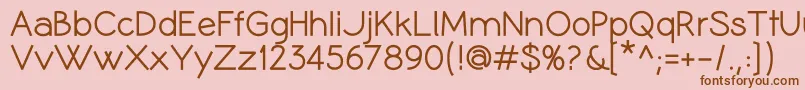 CoameiB Font – Brown Fonts on Pink Background