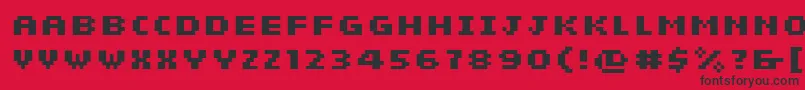 Siebb Font – Black Fonts on Red Background