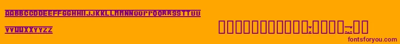 Verubl Font – Purple Fonts on Orange Background