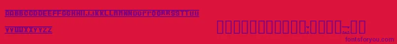Verubl Font – Purple Fonts on Red Background
