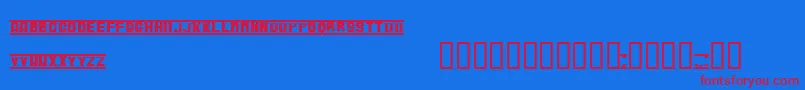 フォントVerubl – 赤い文字の青い背景