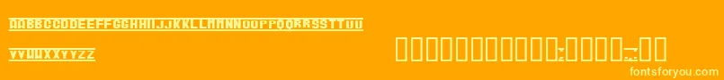 Verubl Font – Yellow Fonts on Orange Background