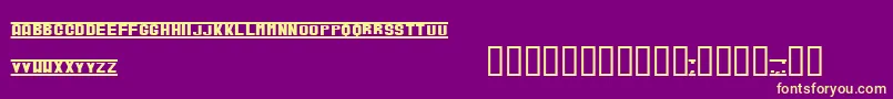 Verubl Font – Yellow Fonts on Purple Background