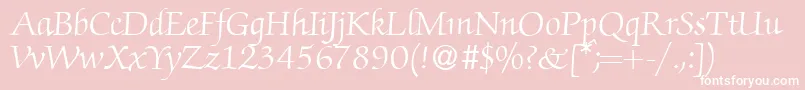 ZabriskiescriptRegularDb Font – White Fonts on Pink Background