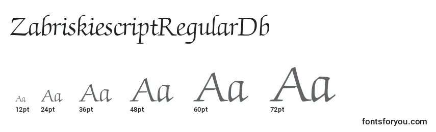 ZabriskiescriptRegularDb Font Sizes