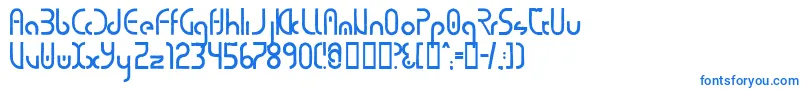 Purecirc Font – Blue Fonts on White Background