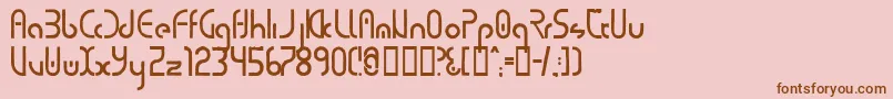 Purecirc Font – Brown Fonts on Pink Background